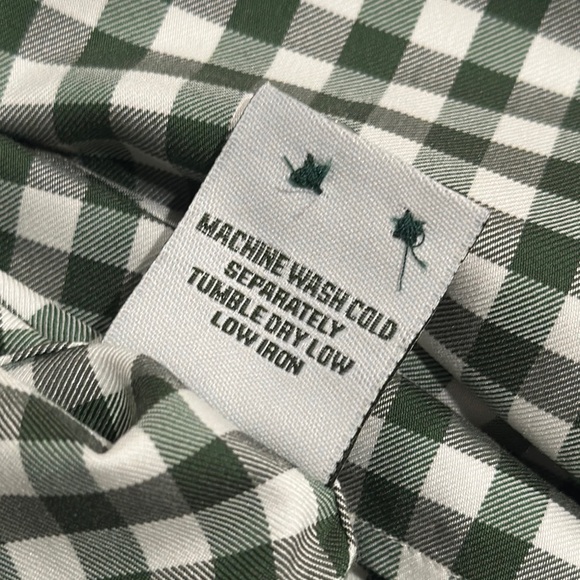 Men's Southern Point Green Gingham checked Button Down Shirt / Size L - Picture 8 of 8